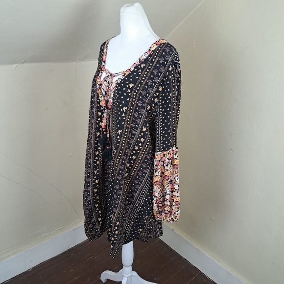 Anthropologie Maaji Black Bagh Ellie Tunic Kafran Beach Size Large - Picture 5 of 12